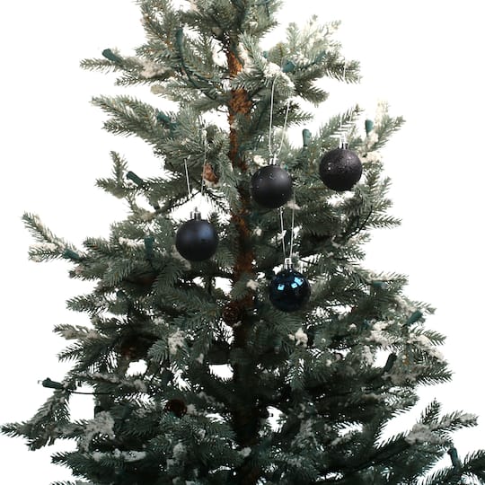 6 Pack 45mm Black Celestial Halloween Ball Ornaments by Ashland®